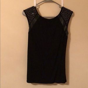 Express black rhinestone top